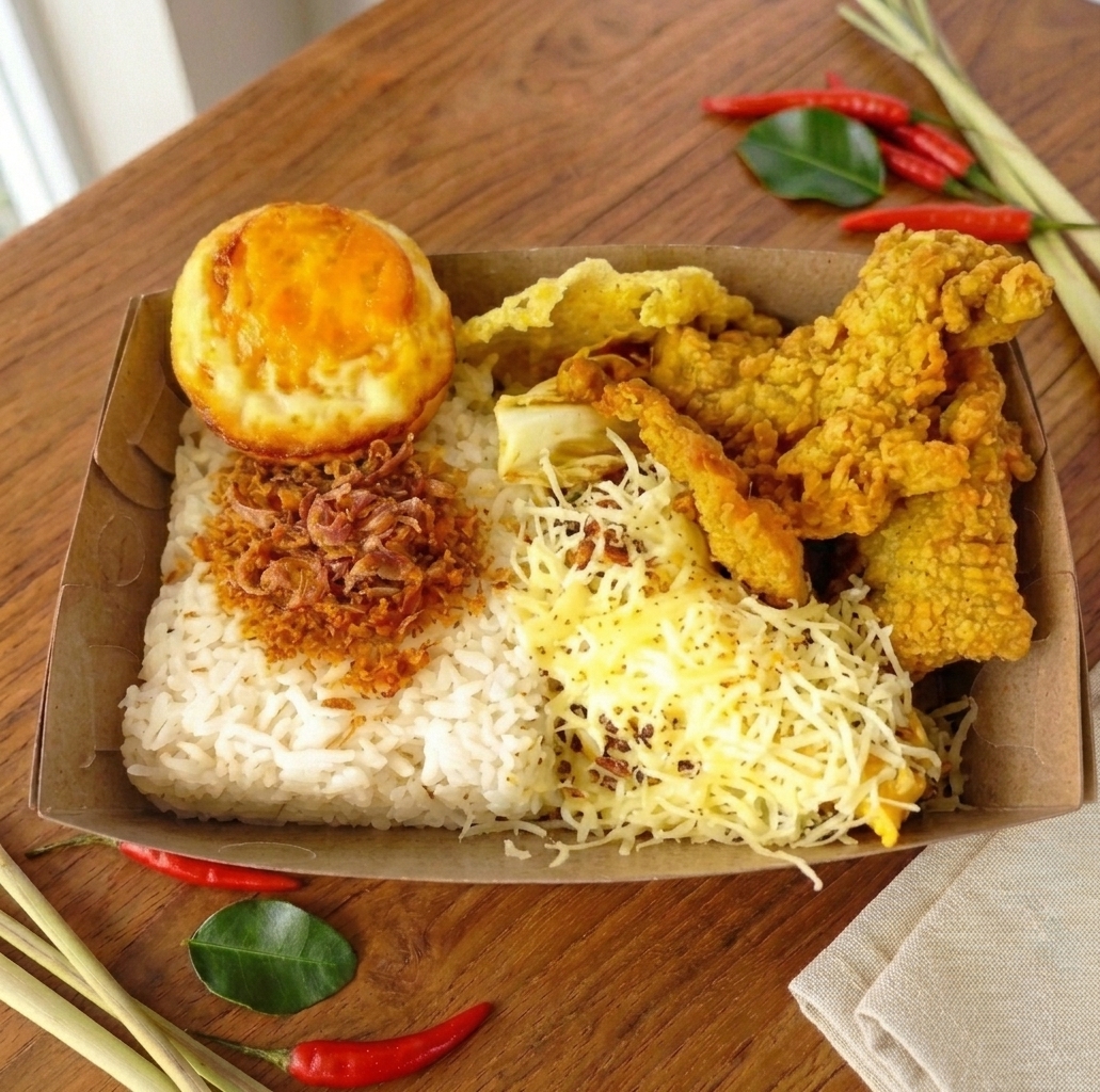 Nasi Ayam Geprek Kultur Mozzarella